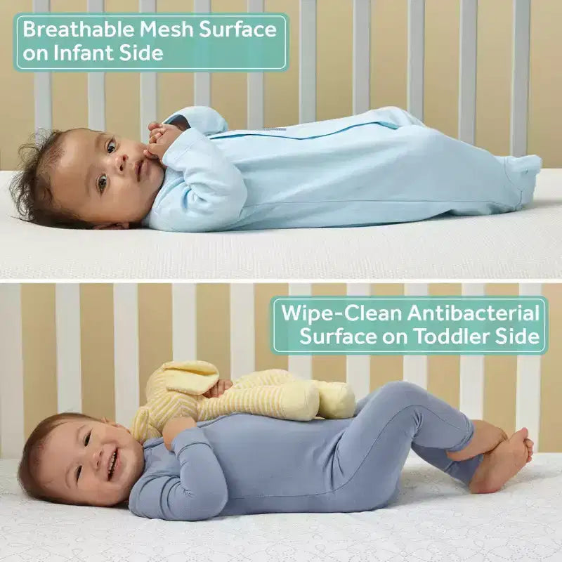 Matelas de berceau et de tout-petit respirant à 2 étapes