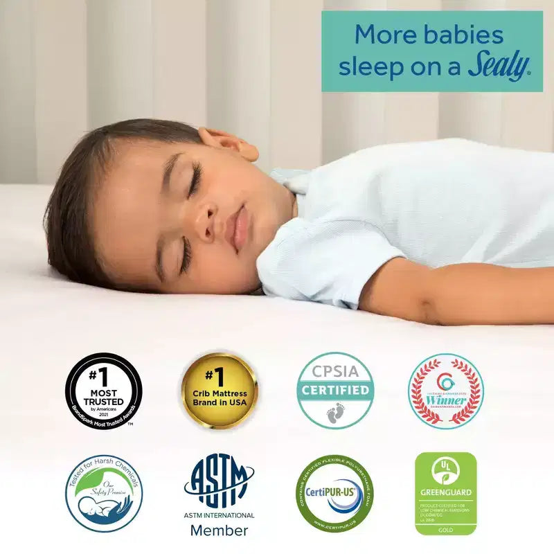 Matelas de berceau et de tout-petit respirant à 2 étapes