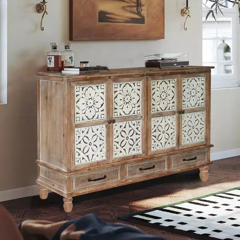 Buffet de rangement en cèdre de style campagnard