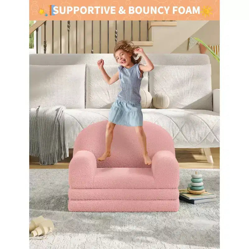 Canapé-lit convertible 2-en-1 pour enfants