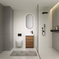 18 Inch Bathroom Vanity with Single Sink Freestanding Ceramic Basin Storage Cabinet Soft Closing Doors and Adjustable Shelf