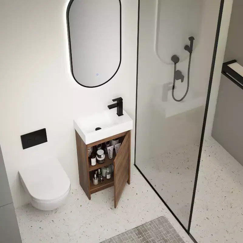 Meuble sous-vasque en céramique autoportant