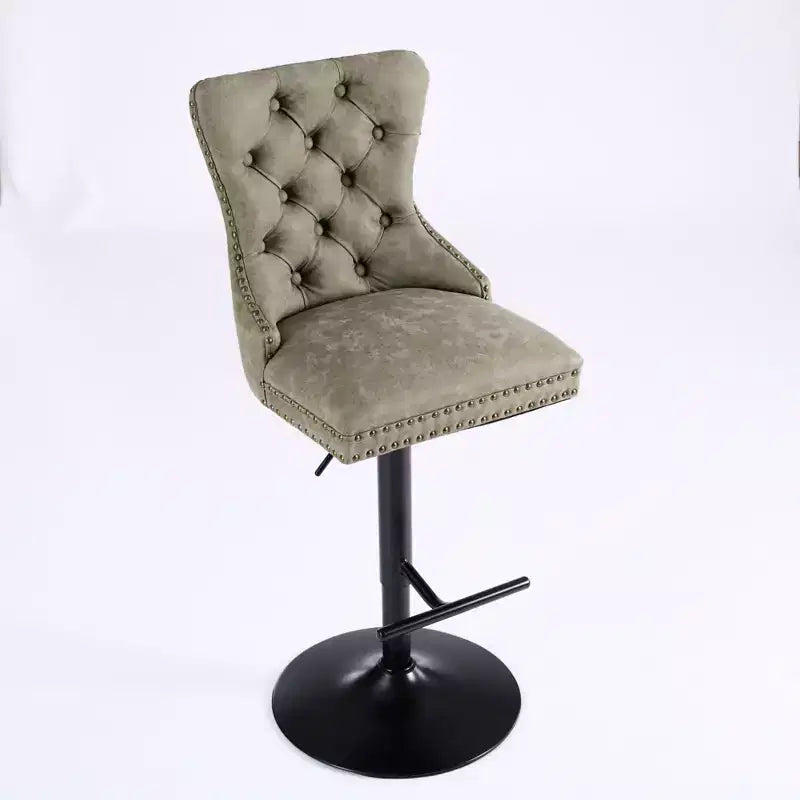 Tabouret de bar pivotant, réglable et rembourré