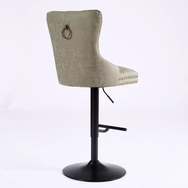 Tabouret de bar pivotant, réglable et rembourré