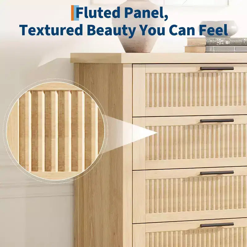 Commode à cinq tiroirs grande capacité avec design encastré