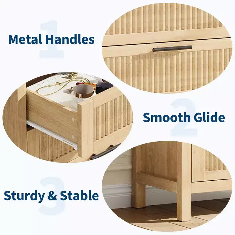 Commode à cinq tiroirs grande capacité avec design encastré