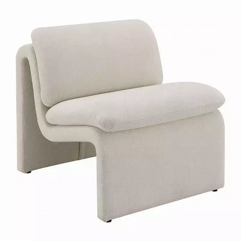 Fauteuil individuel avec piètement incurvé ouvert