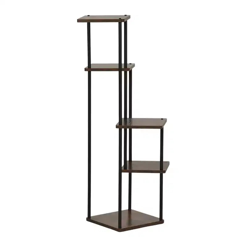 Étagère d'angle décorative marron de style rétro
