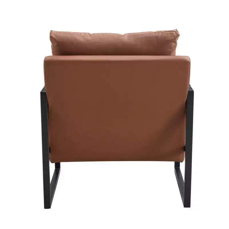 Chaise longue classique en similicuir PU avec structure en métal