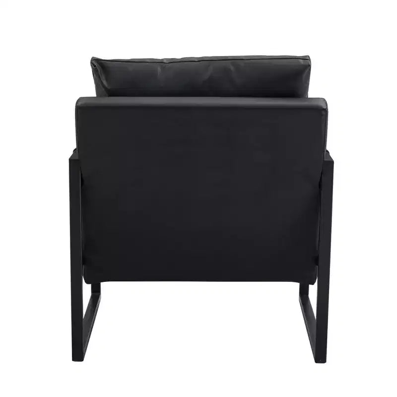 Chaise longue classique en similicuir PU avec structure en métal