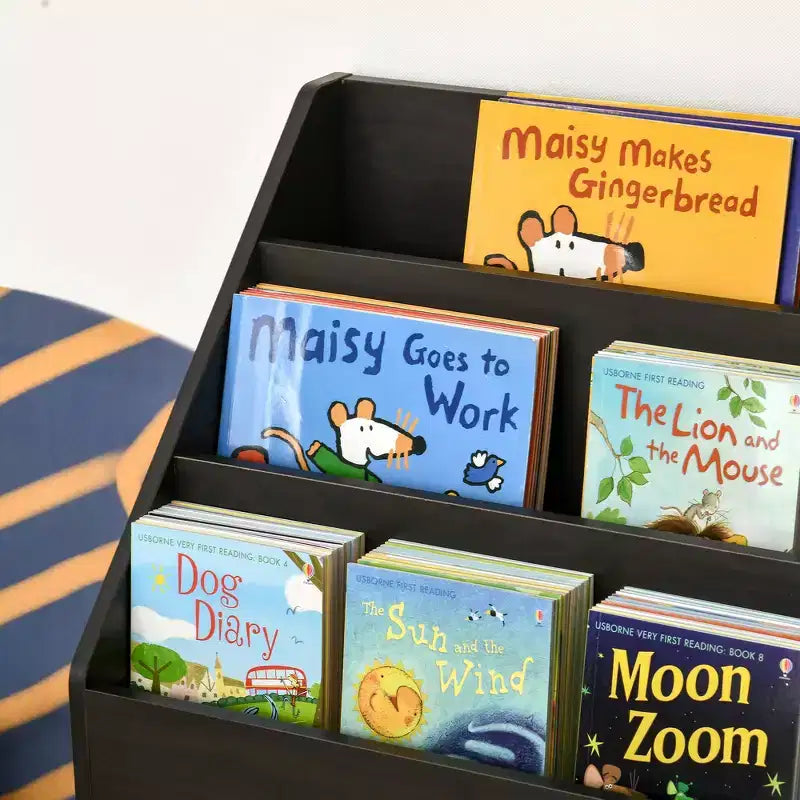 Étagère à livres pour enfants avec étagères à plusieurs niveaux et tiroirs de rangement
