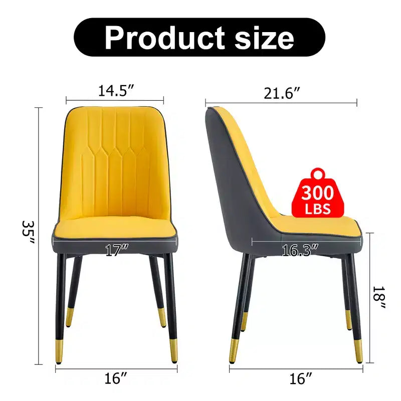 Chaise de salle à manger avec coussin en PU