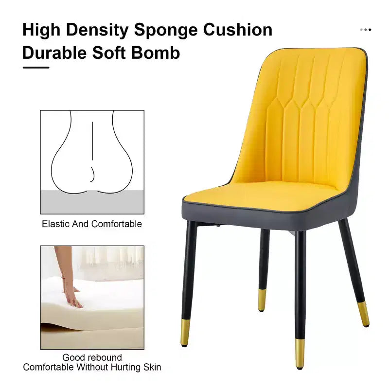 Chaise de salle à manger avec coussin en PU