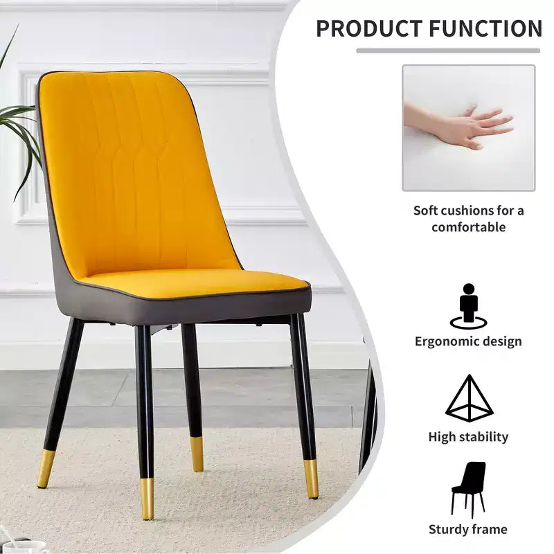 Chaise de salle à manger avec coussin en PU