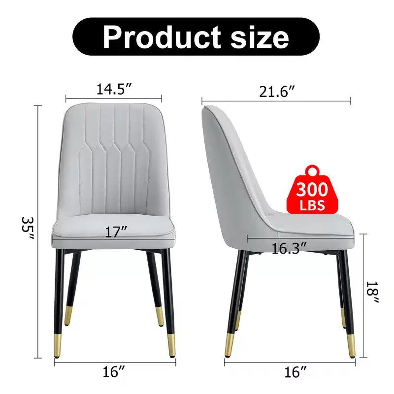 Chaise de salle à manger avec coussin en PU