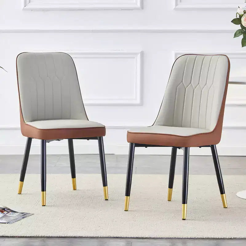 Chaise de salle à manger avec coussin en PU