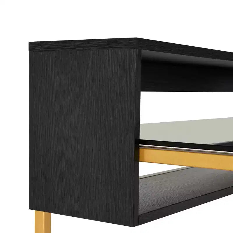 Bureau d'écriture pour bureau à domicile avec rehausseur Or