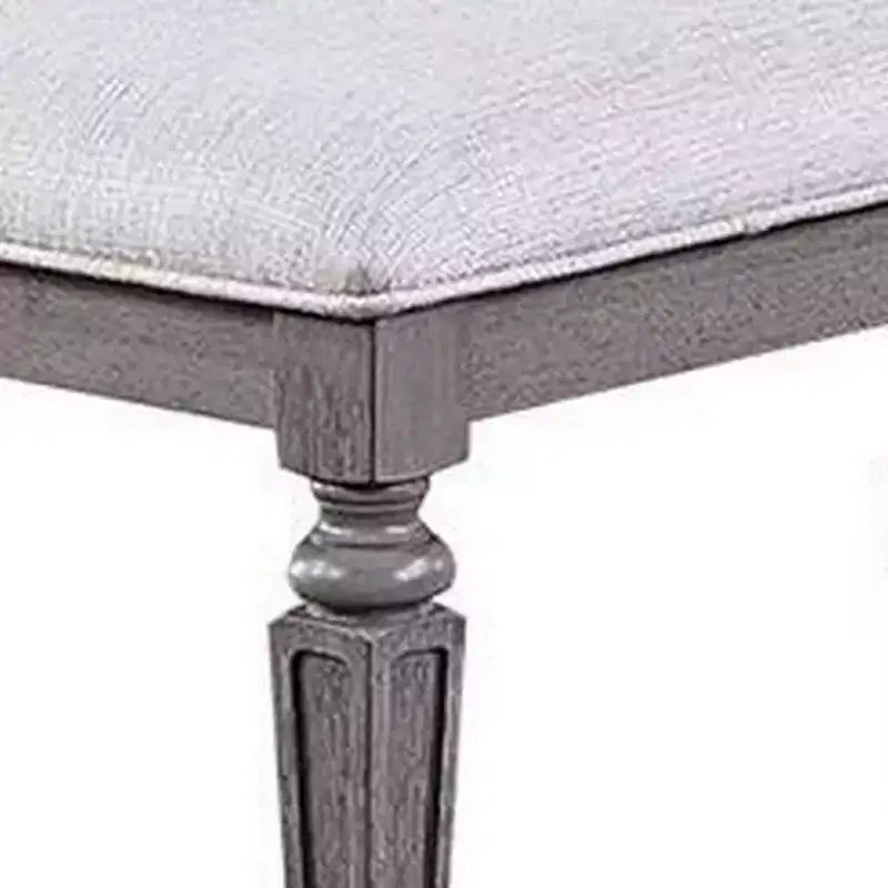 Chaises de salle à manger, bois gris et tissu