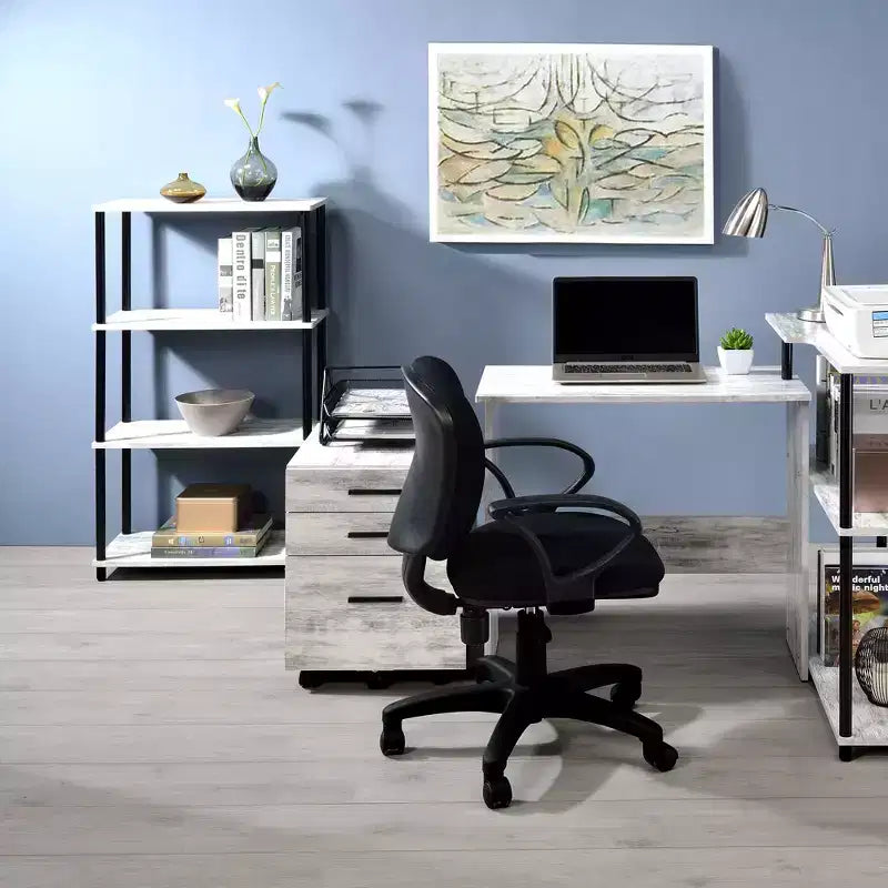 Étagère d'angle en plastique blanc, 3 niveaux