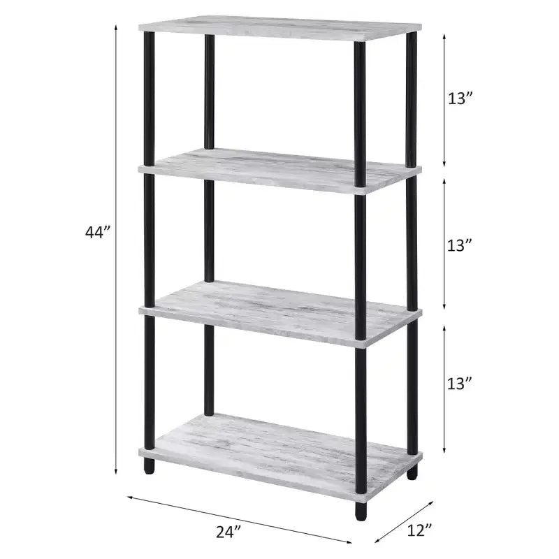 Étagère d'angle en plastique blanc, 3 niveaux