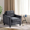 Modern two-seater sofa high-comfort cotton-linen blend upholstery with foam cushions 500-pound weight capacity perfect for the living room.
