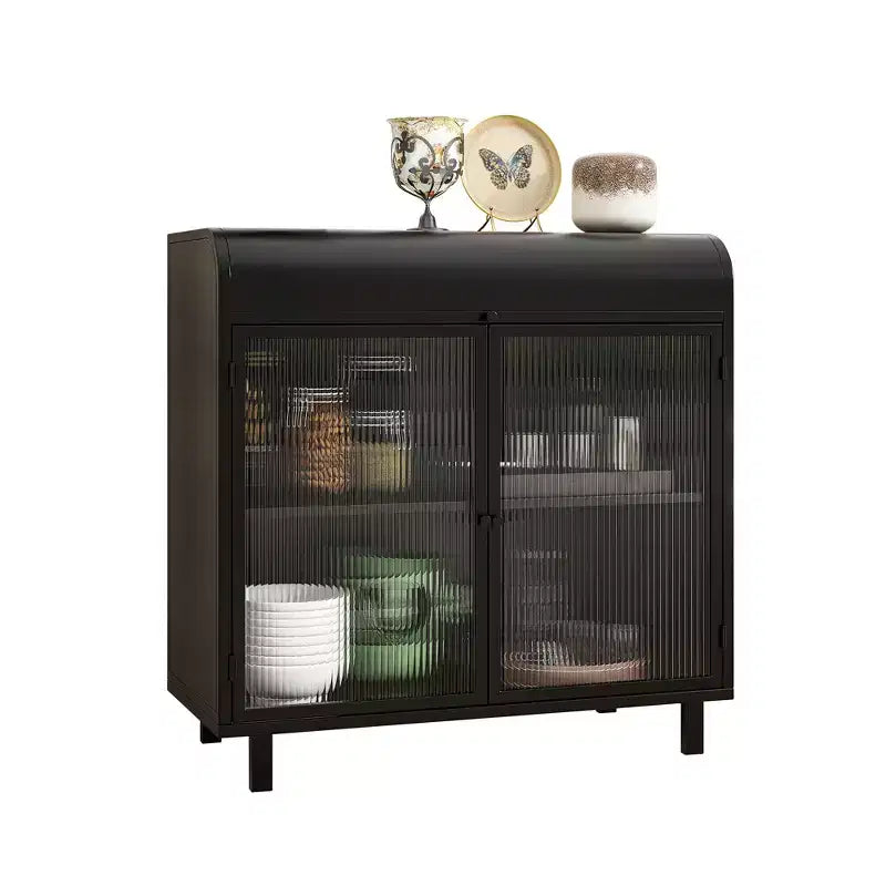 Buffet noir moderne avec plateau relevable