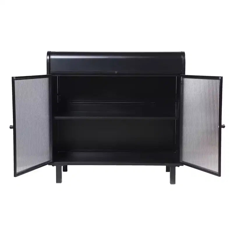 Buffet noir moderne avec plateau relevable