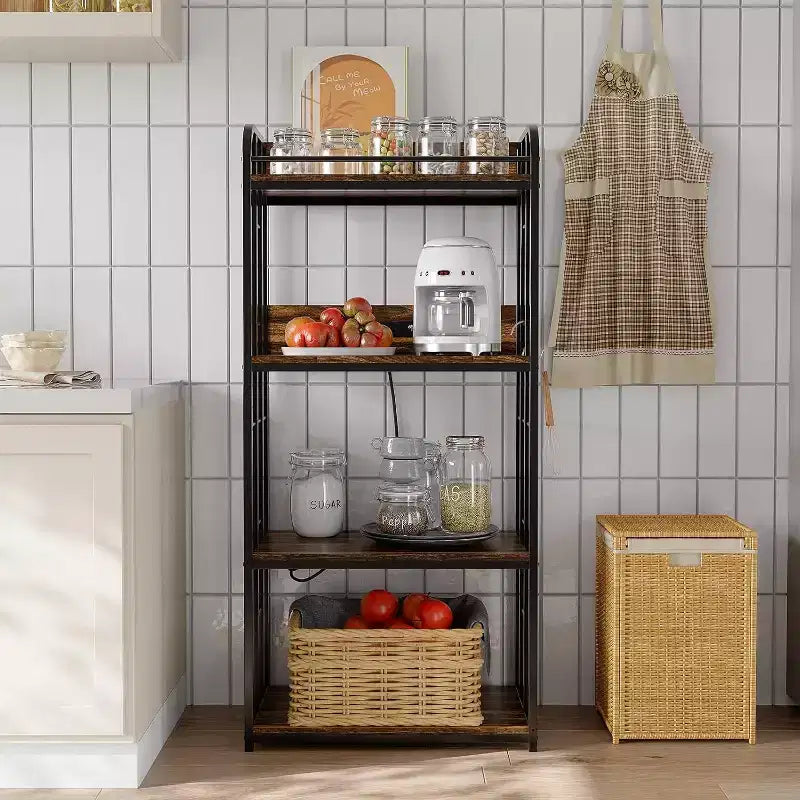 Étagère à pâtisserie à quatre niveaux, espace de rangement spacieux à quatre niveaux