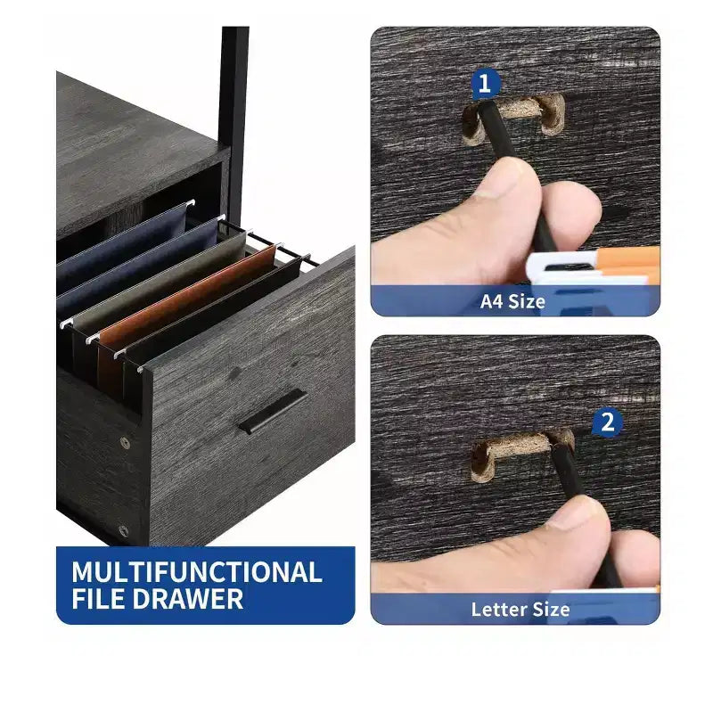 Bureau d'angle en L réglable en hauteur pour ordinateur