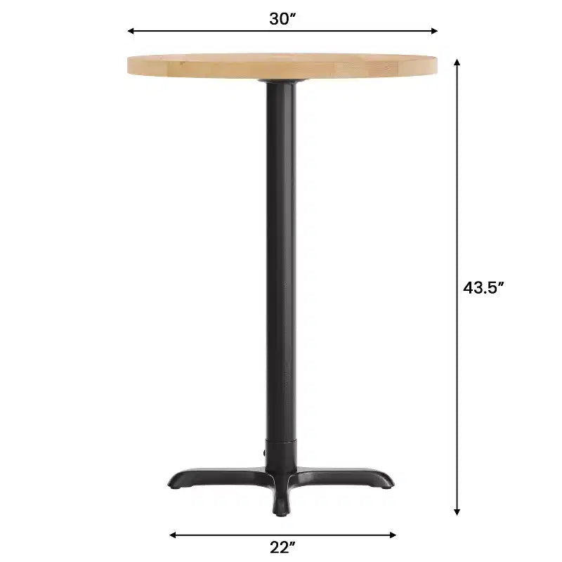 Table commerciale d'intérieur ronde en bois massif