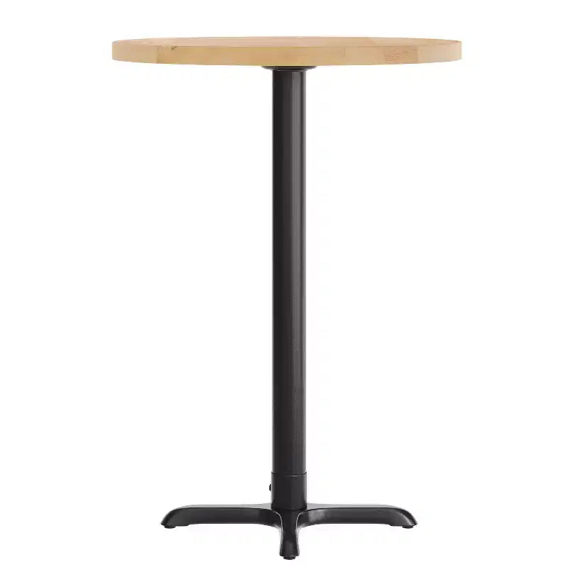 Table commerciale d'intérieur ronde en bois massif