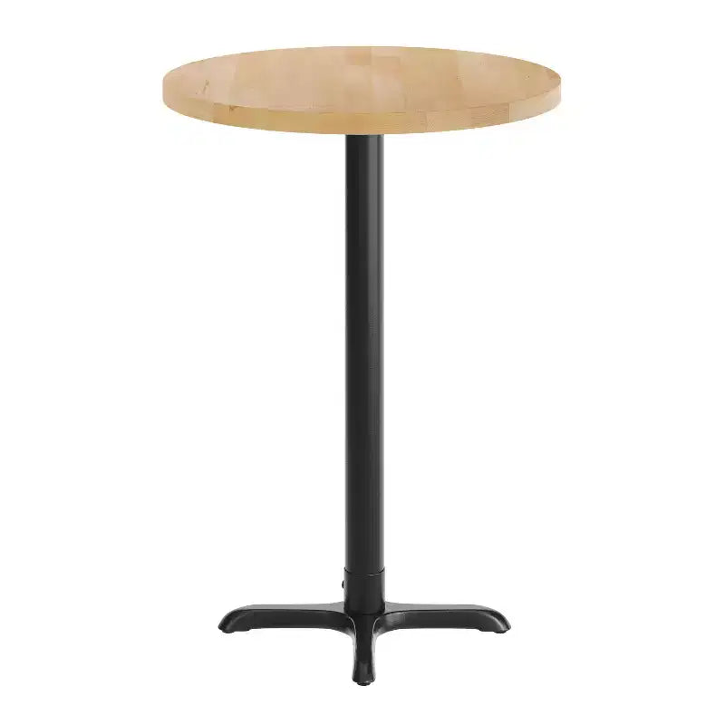 Table commerciale d'intérieur ronde en bois massif