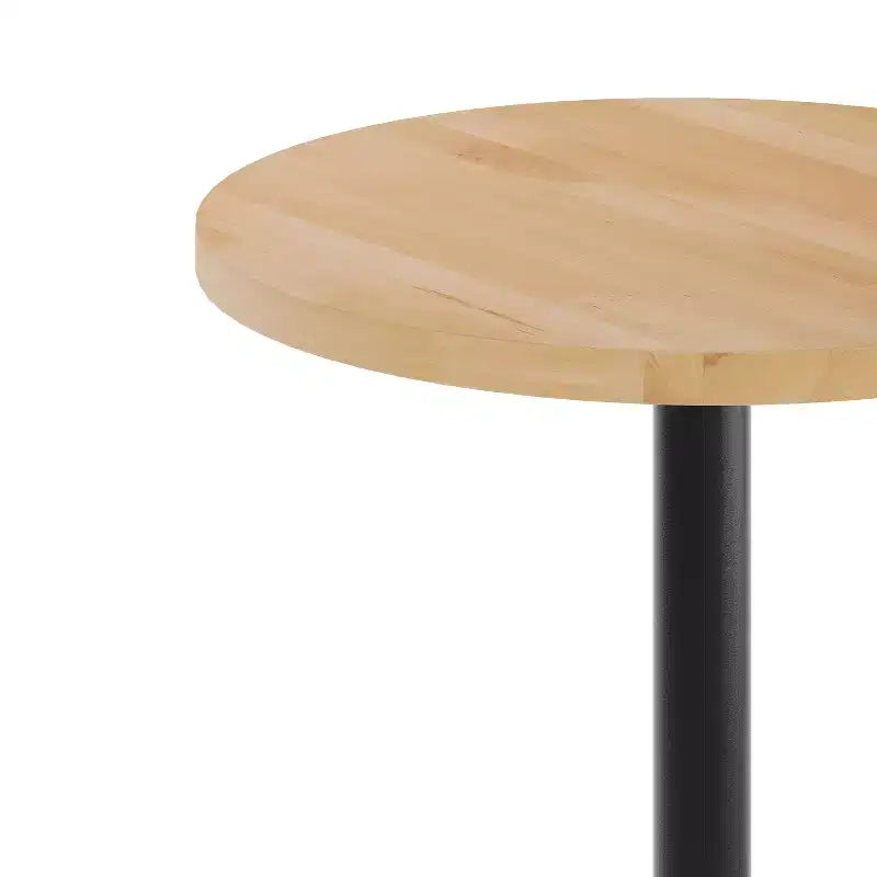Table commerciale d'intérieur ronde en bois massif