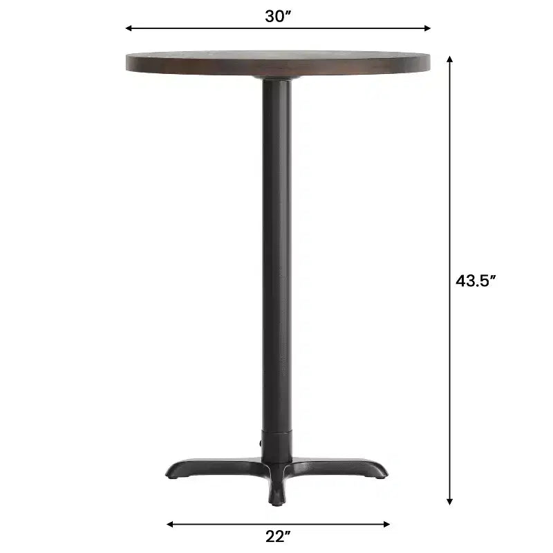 Table commerciale d'intérieur ronde en bois massif