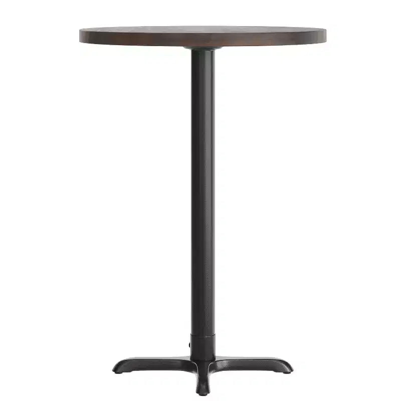Table commerciale d'intérieur ronde en bois massif