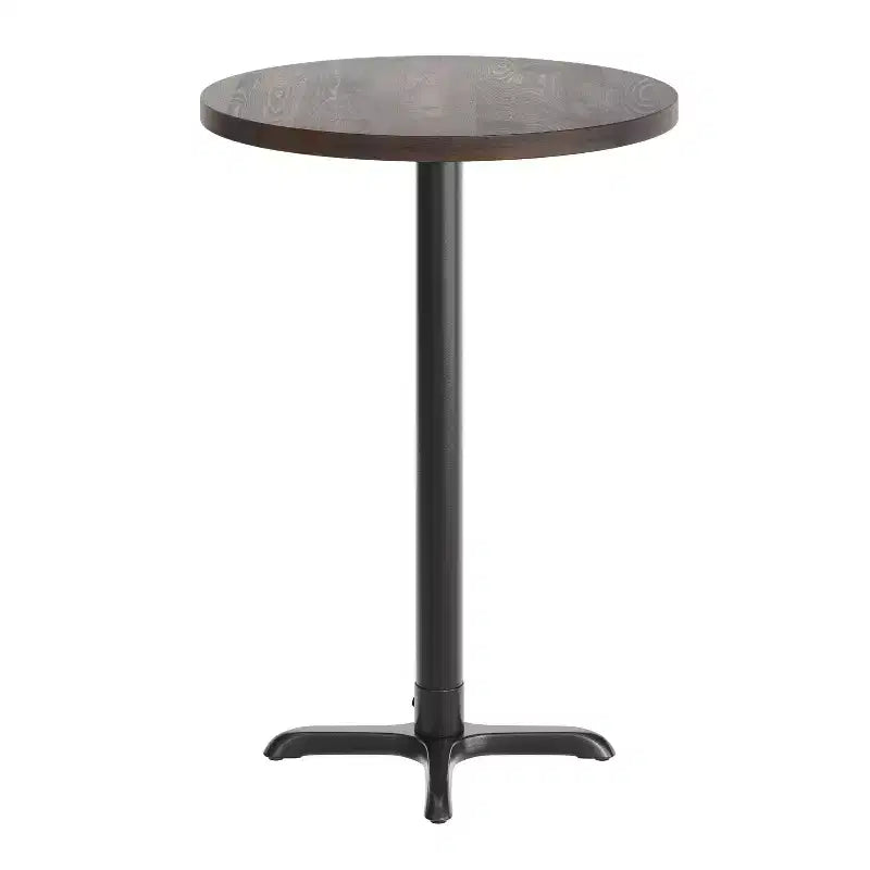 Table commerciale d'intérieur ronde en bois massif