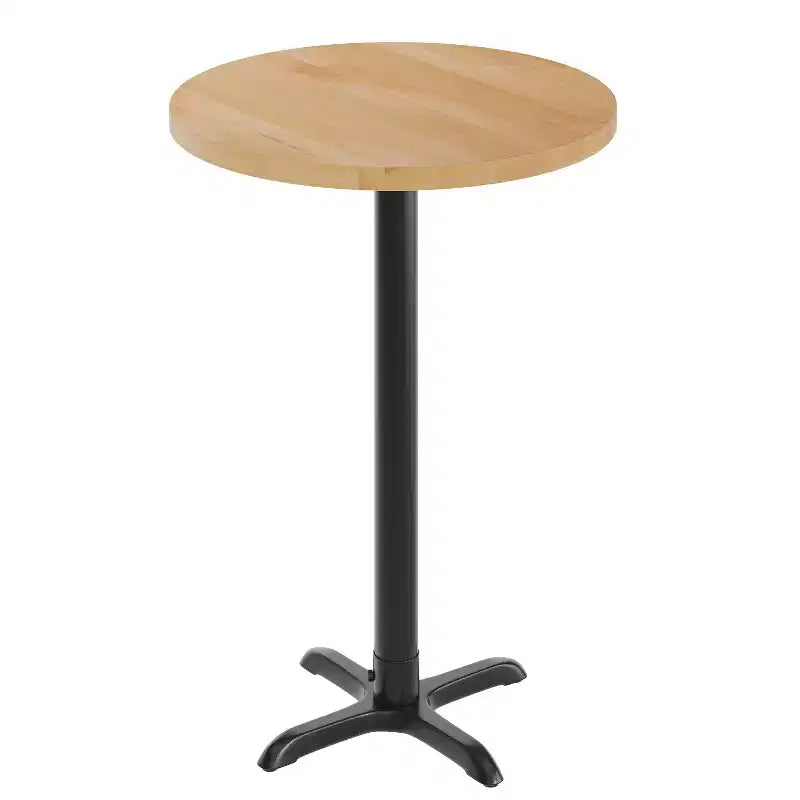 Table commerciale d'intérieur ronde en bois massif