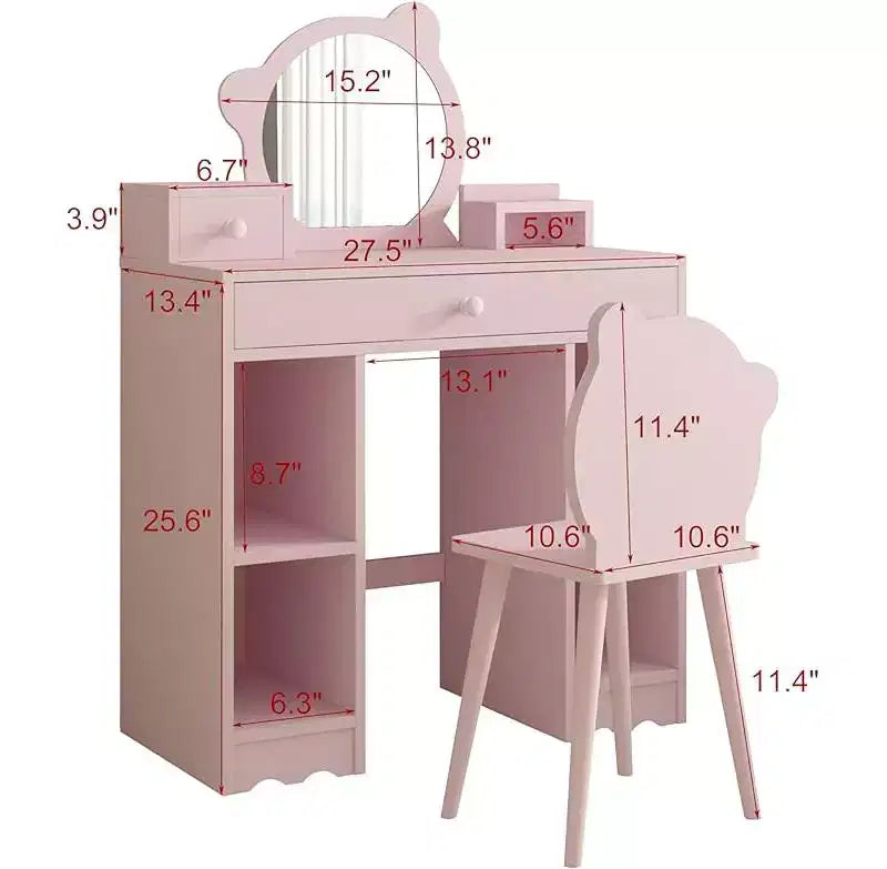 Tabouret coiffeuse 2-en-1