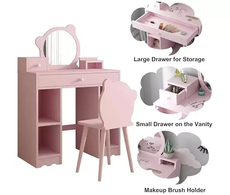 Tabouret coiffeuse 2-en-1