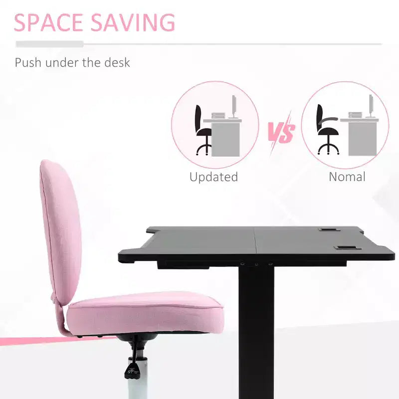 Chaise de bureau au dossier en forme de cœur