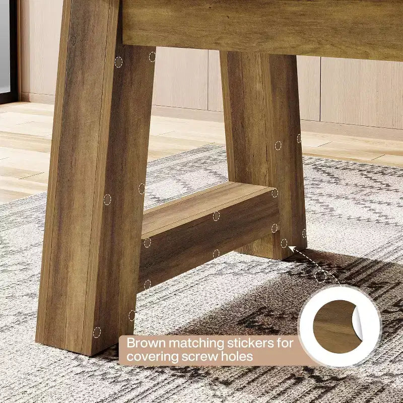 Table de salle à manger de cuisine en bois de style fermier
