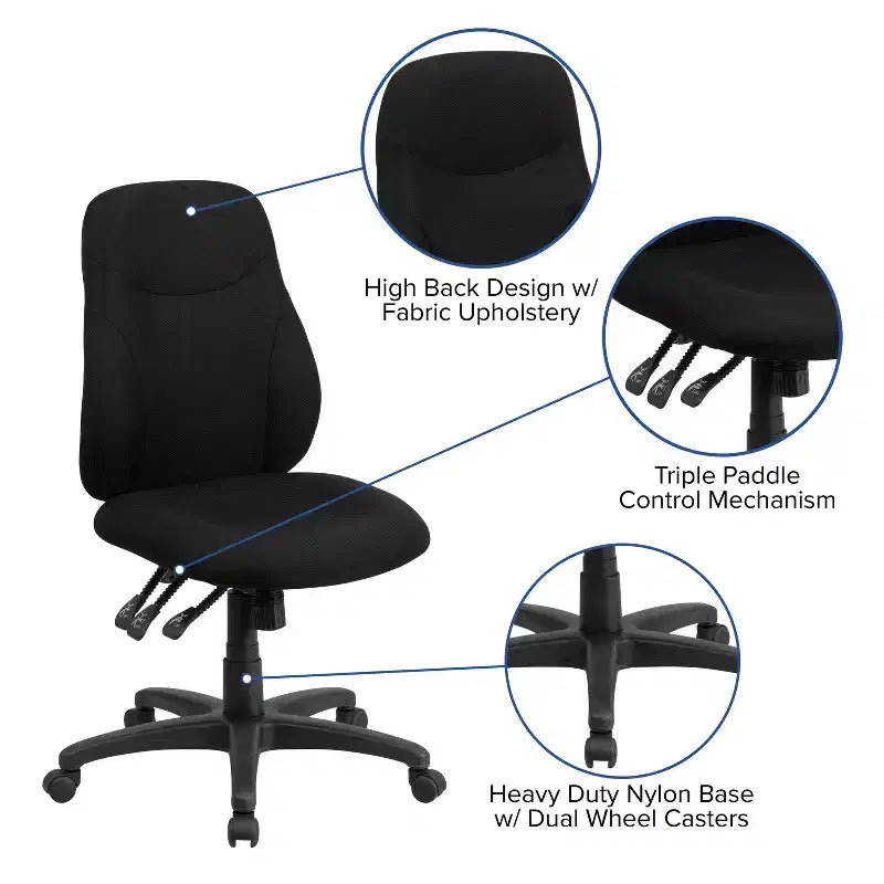 Chaise de bureau ergonomique avec dossier réglable